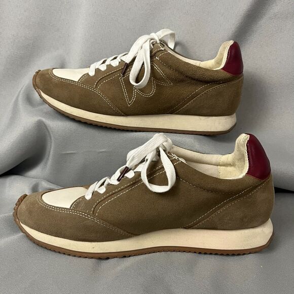 Birdies The Roadrunner Shoes Women's 8 Brown Leather Lace-Up Athletic Sneaker - Picture 4 of 8